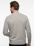 BRAMANTE MAGLIA GIROCOLLO LANA E CASHMERE REGULAR FIT COLOR ECRU