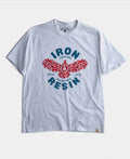 IRON AND RESIN T-SHIRT FREEBIRD TEE COLOR WHITE COMBED COTTON 180g
