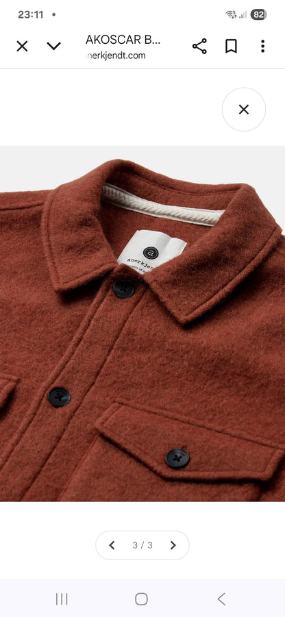 OVERSHIRT WOOL ANERKJENDT CHILI OIL