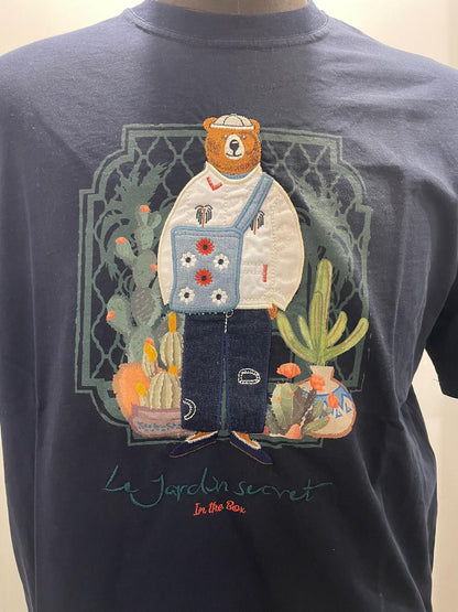 T SHIRT MR BOX JARDIN SECRET BLU SS250003