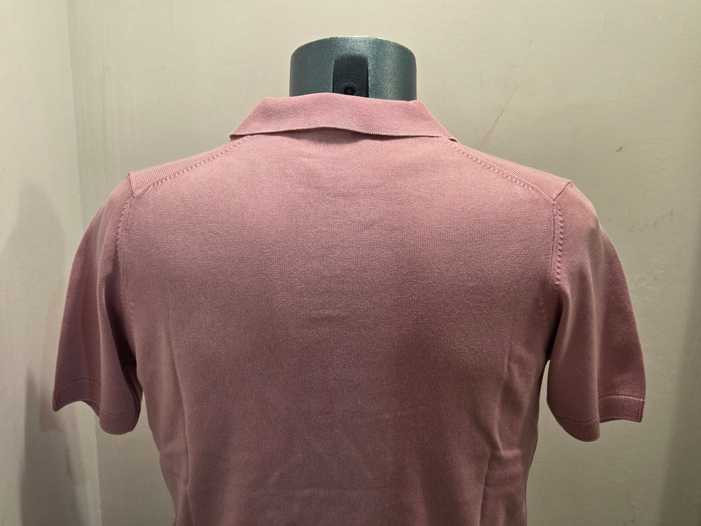 BRAMANTE POLO FILO COTONE MANICA CORTA COLOR ROSA