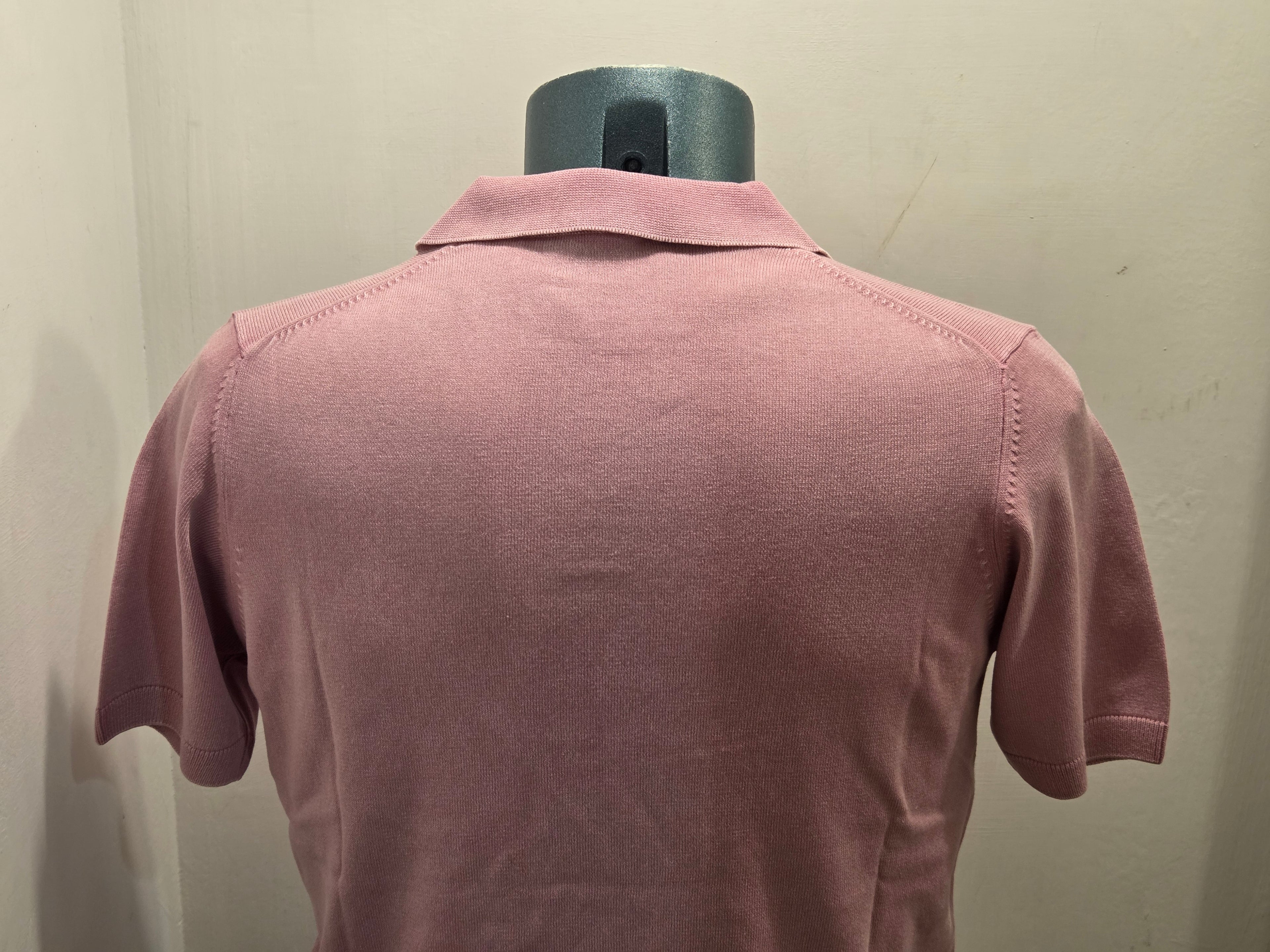 BRAMANTE POLO FILO COTONE MANICA CORTA COLOR ROSA
