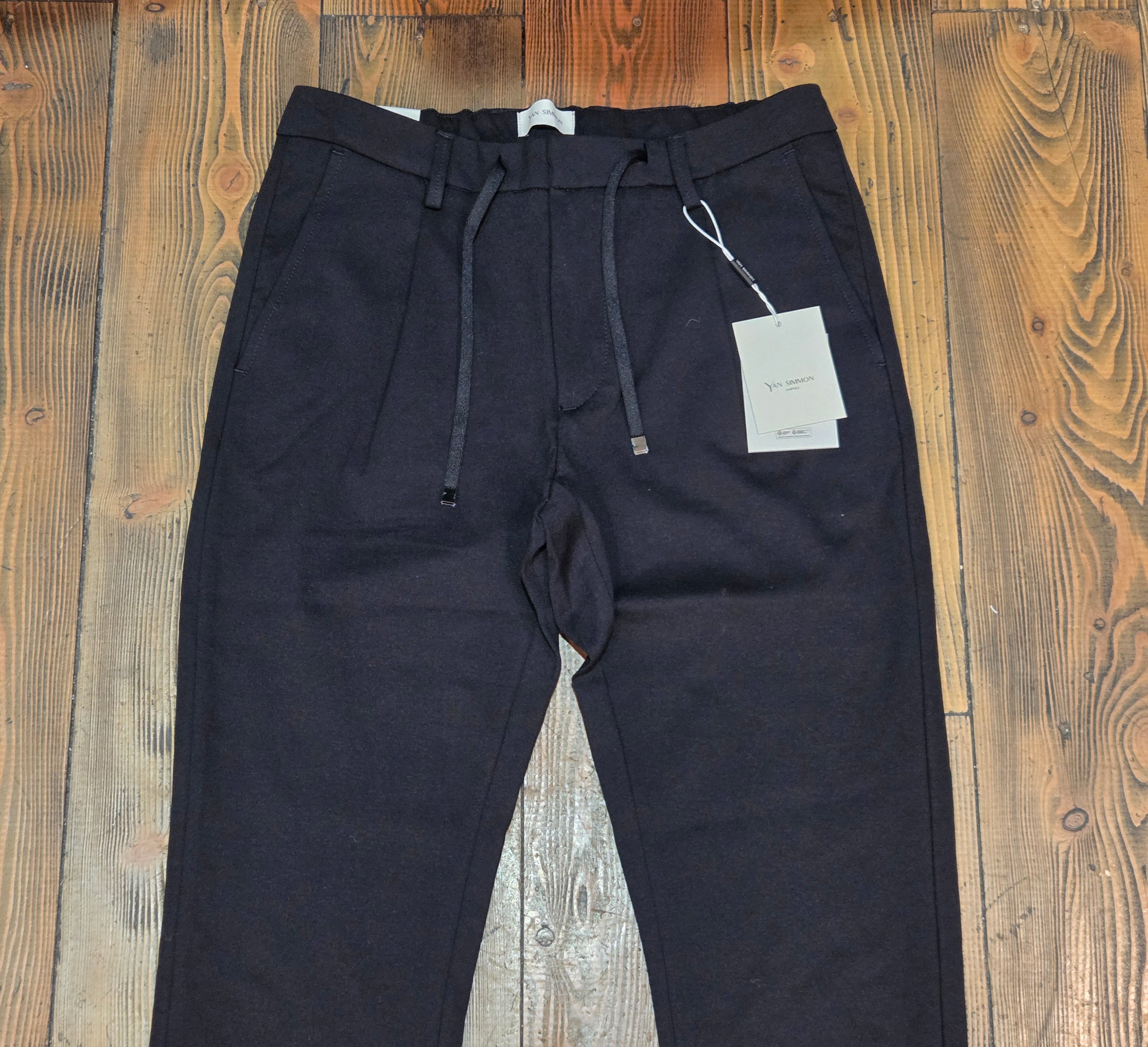 PANTALONI YAN SIMMON LIFE PUNTO MILANO T284L CON LACCIO COLOR NERO