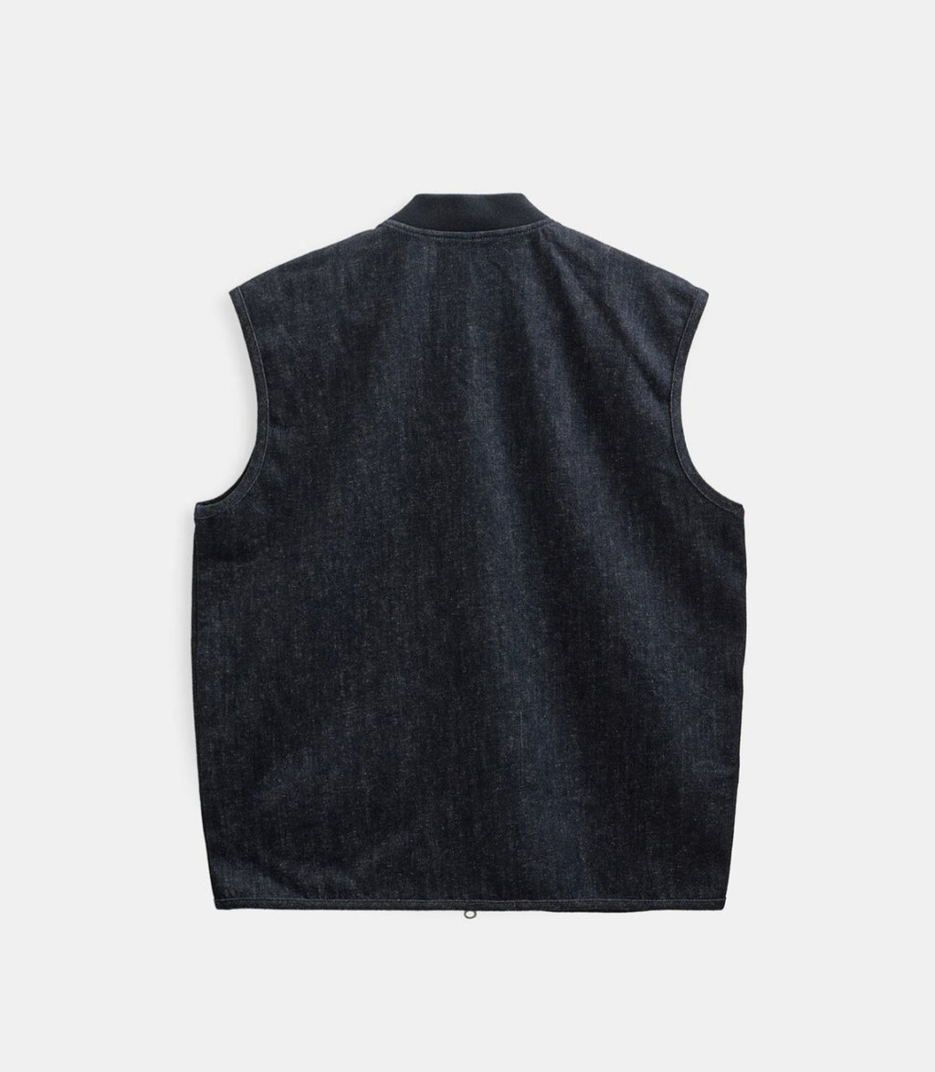 AKROBIN DEMIN GILET ANERKJENDT COLOR DARK BLUE DENIM
