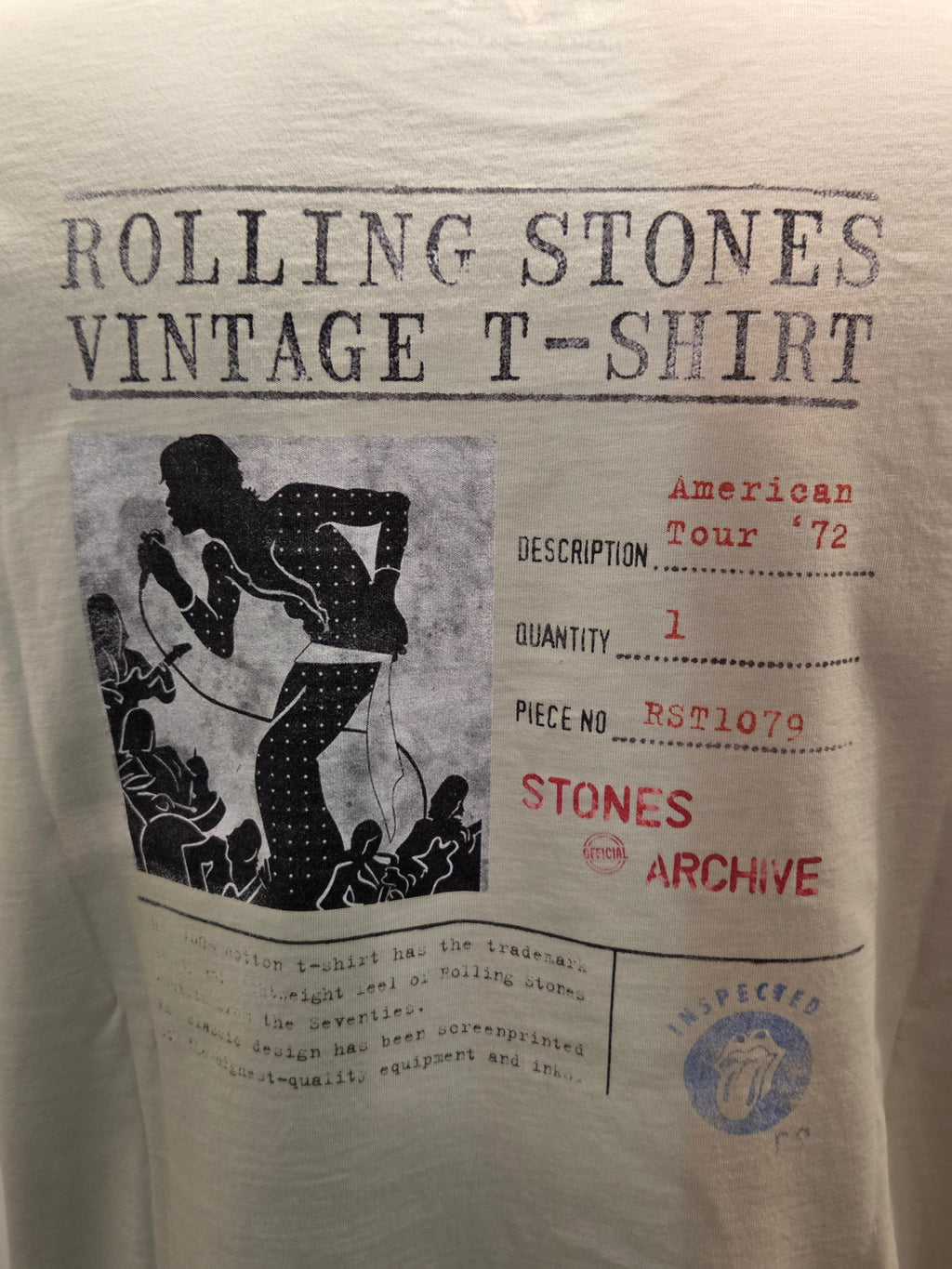 T-SHIRT IN THE BOX THE ROLLING STONES SIGNATURE COLOR BEIGE