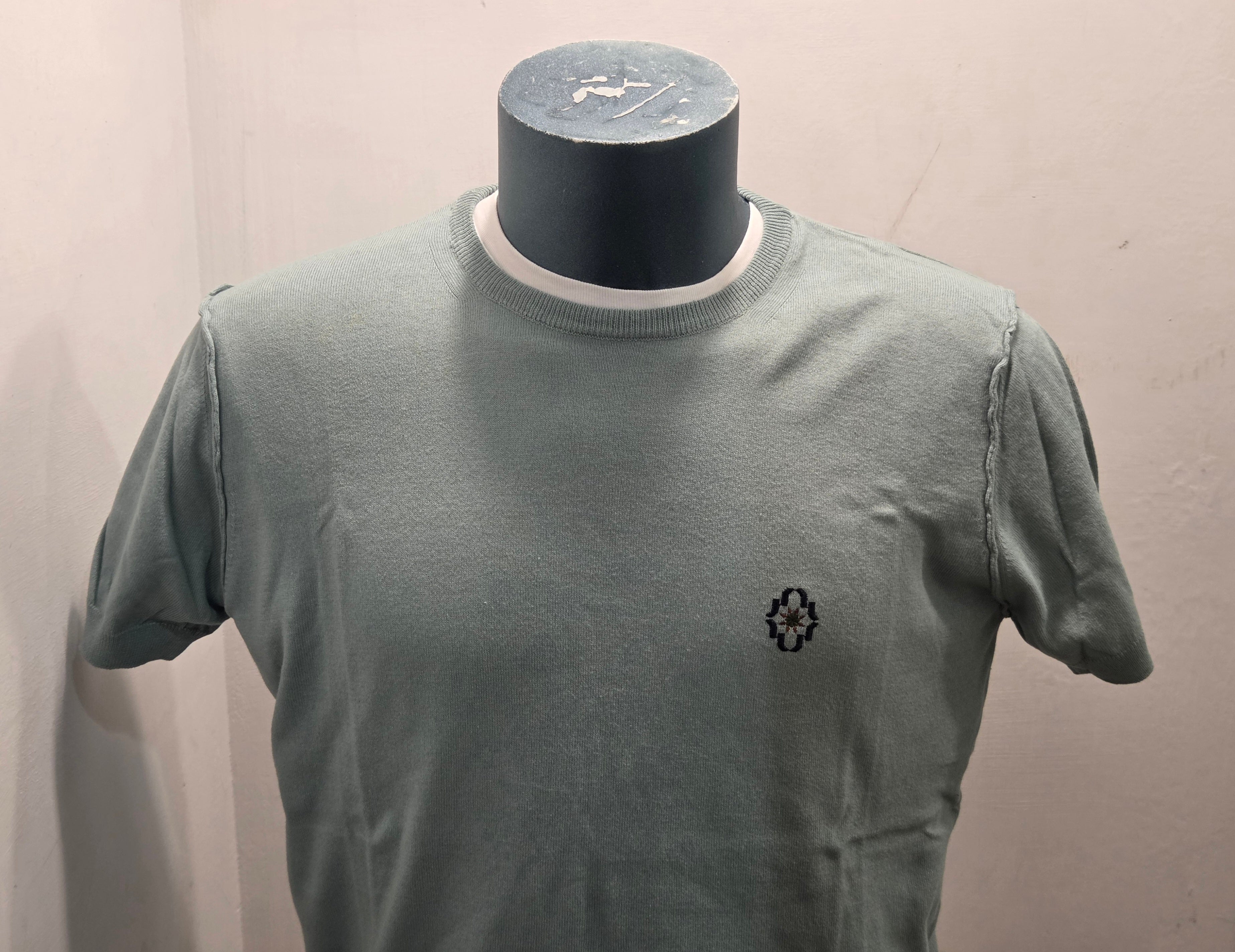 IN THE BOX MAGLIA FILO EMBROIDERY GARMENT DYED COLOR VERDE ACQUA