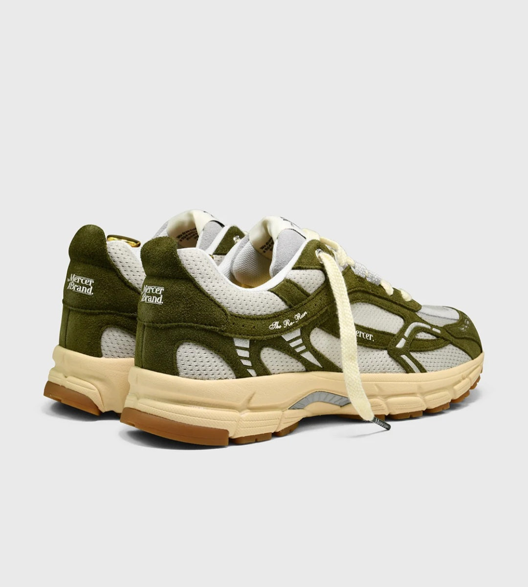 THE MERCER BRAND SNEAKERS THE RE-RUN VINTAGE COLOR ARMY GREEN