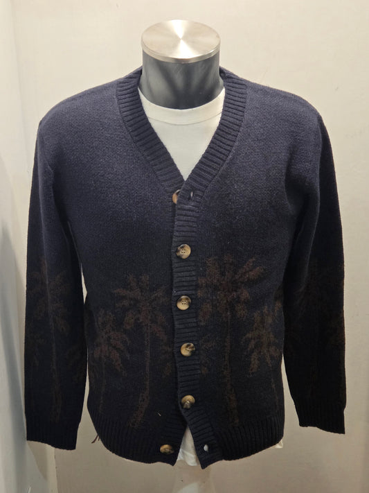 CARDIGAN VERSITY WOOL MALIBU NAVY ESP