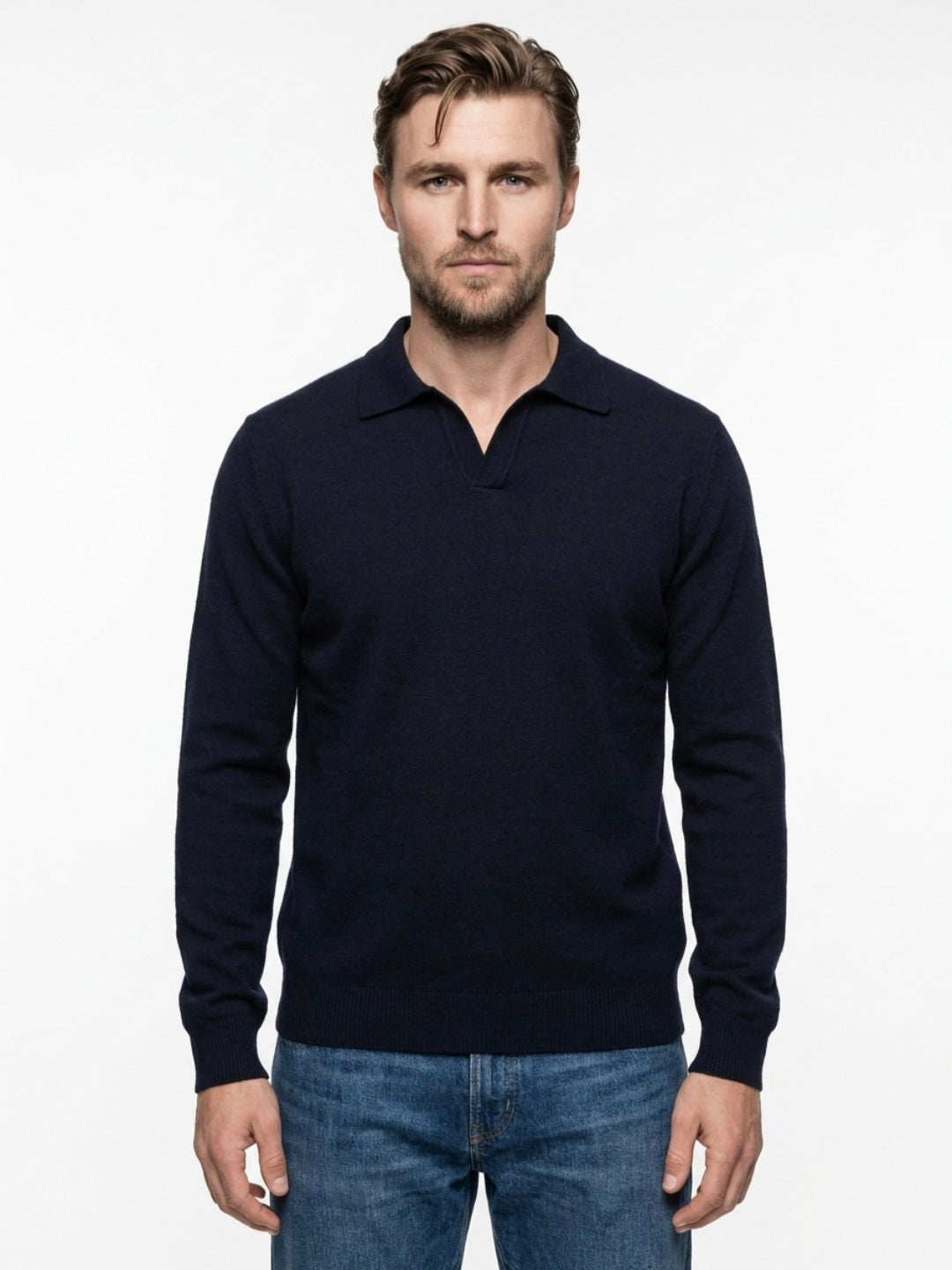 MAGLIA POLO RECYCLE TINTA UNITA IN THE BOX COLOR BLUE NAVY