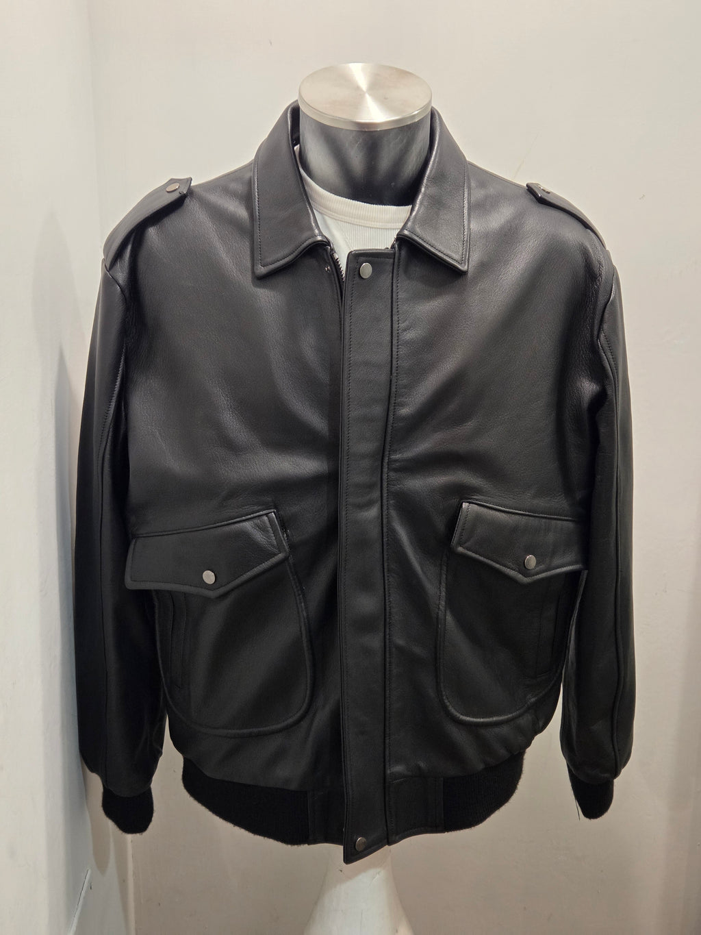 GIUBBINO DI PELLE BLUSOTTO P682 COLOR NERO