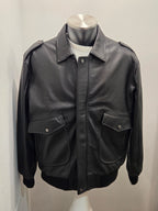 GIUBBINO DI PELLE BLUSOTTO P682 COLOR NERO