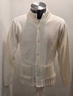 CARDIGAN AG TREND CON BOTTONI COLOR BIANCO