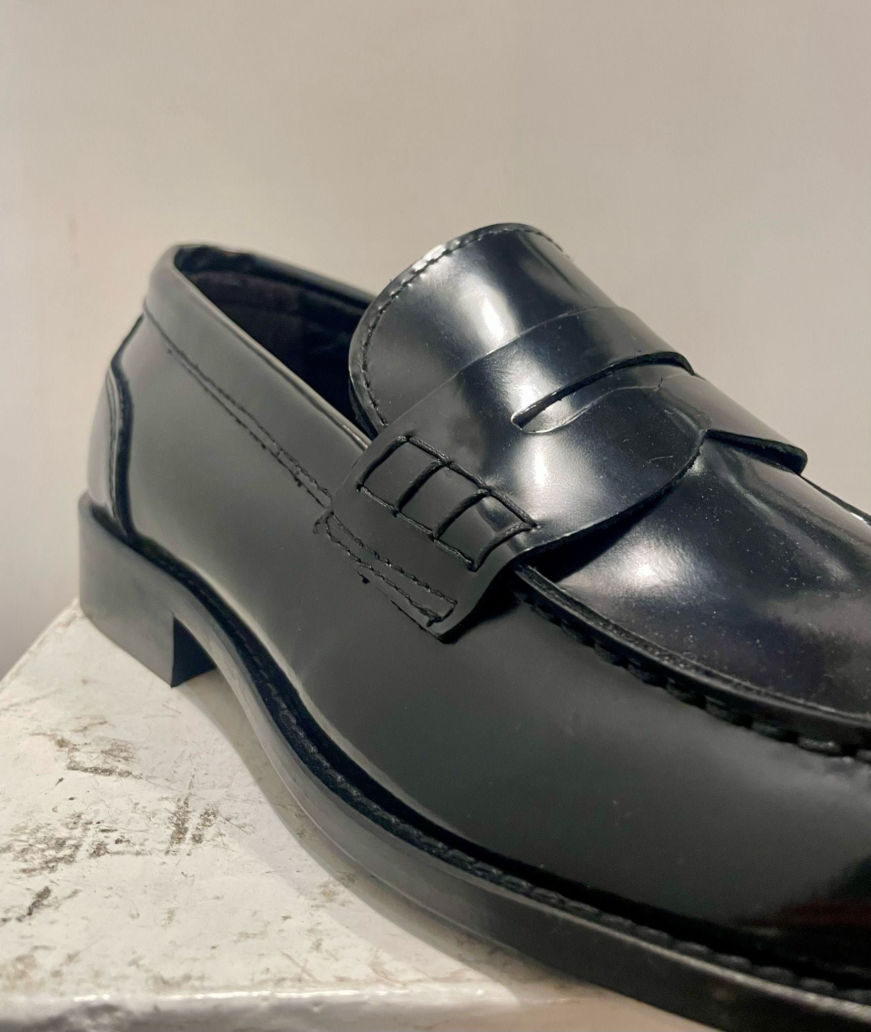 Ag Trend Mocassino Collegiale Penny Abrasivato Colore Nero SC 32