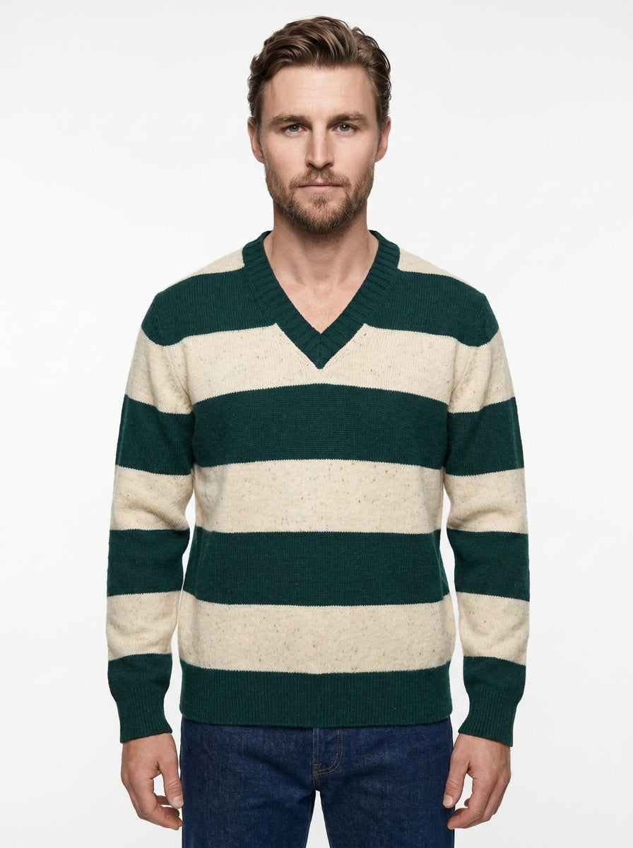 MAGLIA SCOLLO A V MANICA LUNGA MODELLO LAWRENCE GALLIA KNIT PROJECT