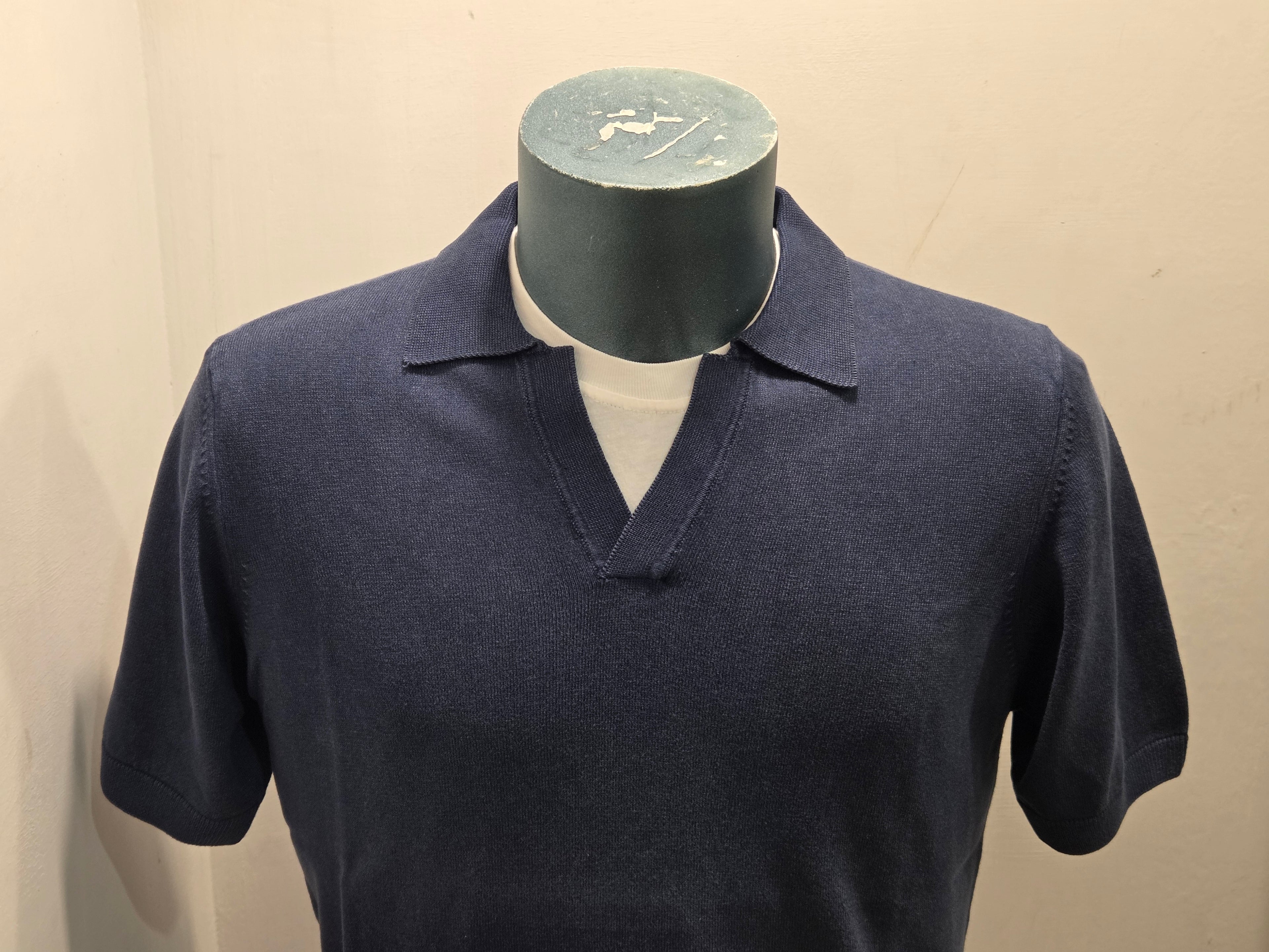BRAMANTE POLO FILO COTONE MANICA CORTA COLOR BLU