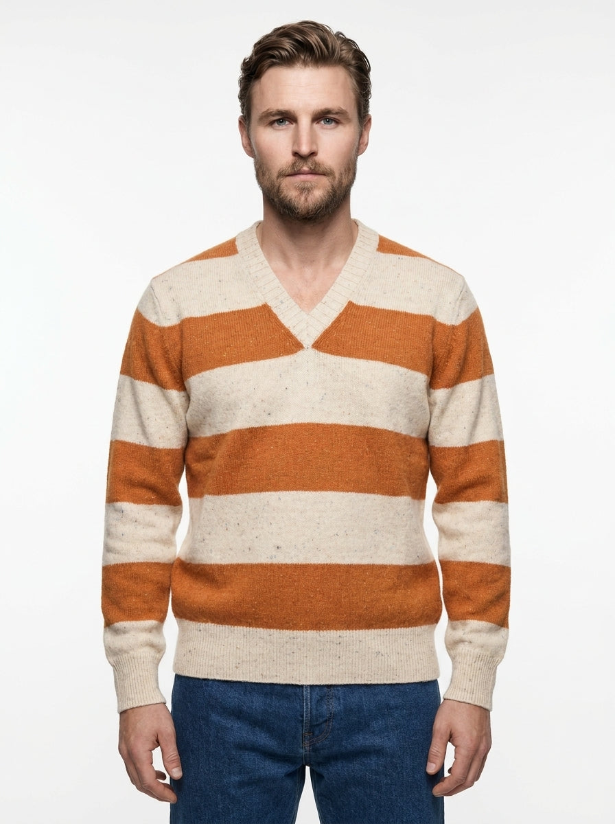 MAGLIA SCOLLO A V MANICA LUNGA MODELLO LAWRENCE GALLIA KNIT PROJECT