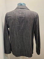 GIACCA CAMICIA WHITE SAND CHAMBRAY COLOR WASHED BLACK