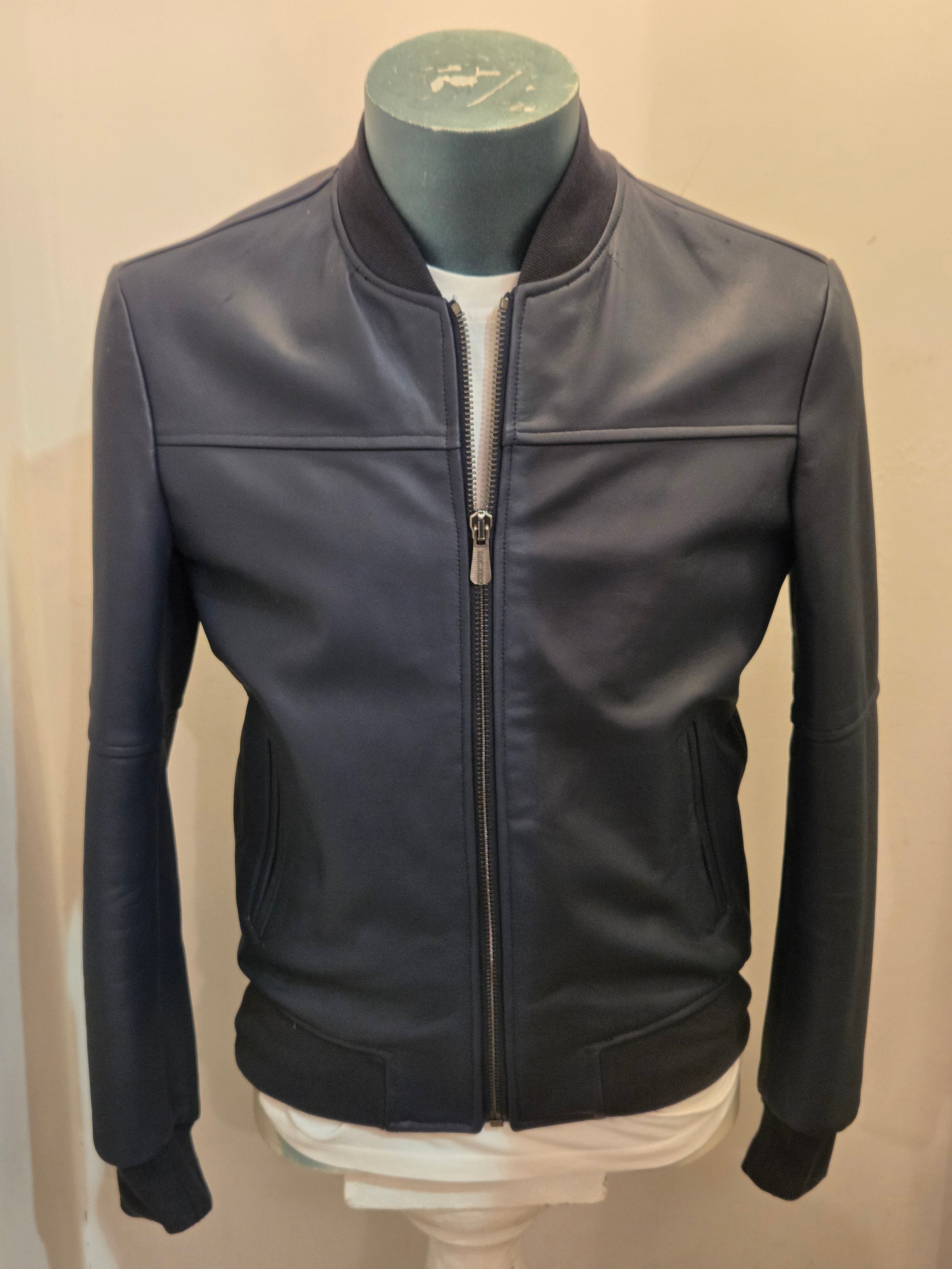 GIUBBINO IN PELLE BLUSOTTO HULK BLU JEANS