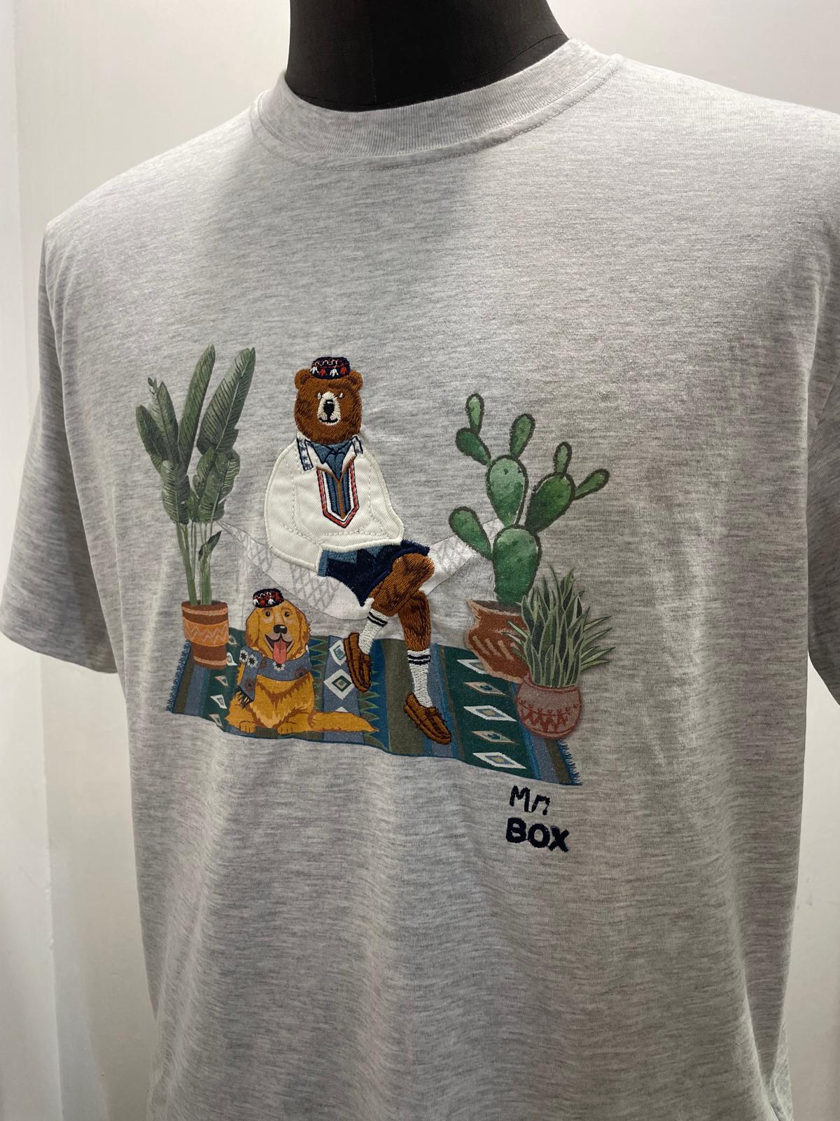 T SHIRT MR. BOX CACTUS GRIGIO MELANGE SS250002