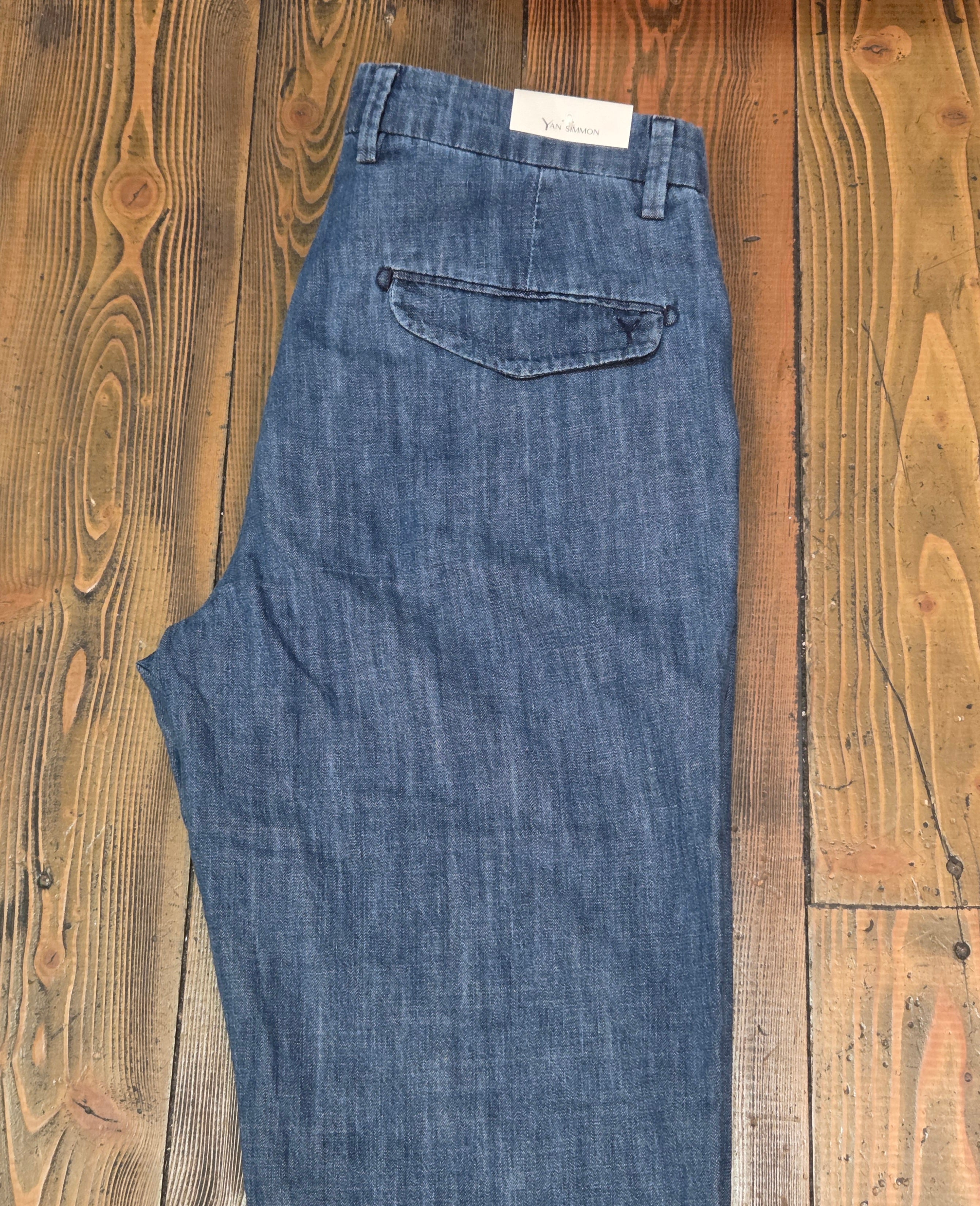 PANTALONI YAN SIMMON MODELLO FRIEND T664F COLOR DENIM CHIARO