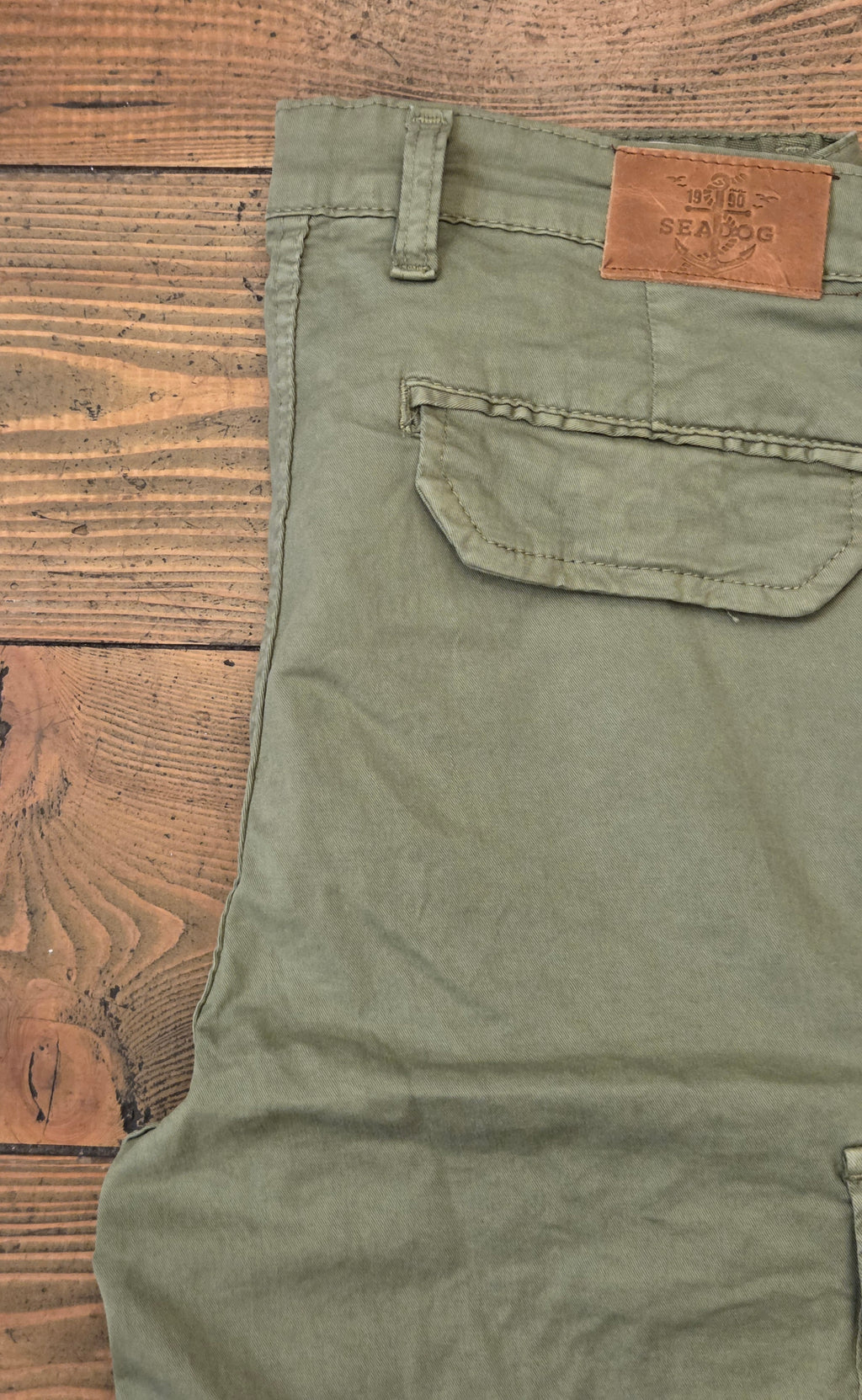 SEADOG NEBRASKA BERMUDA CARGO 100% COTONE COLORE MILITARE MADE IN ITALY