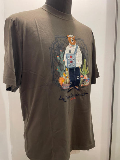 T SHIRT IN THE BOX MR. BOX JARDIN SECRET VERDE MILITARE SS250003