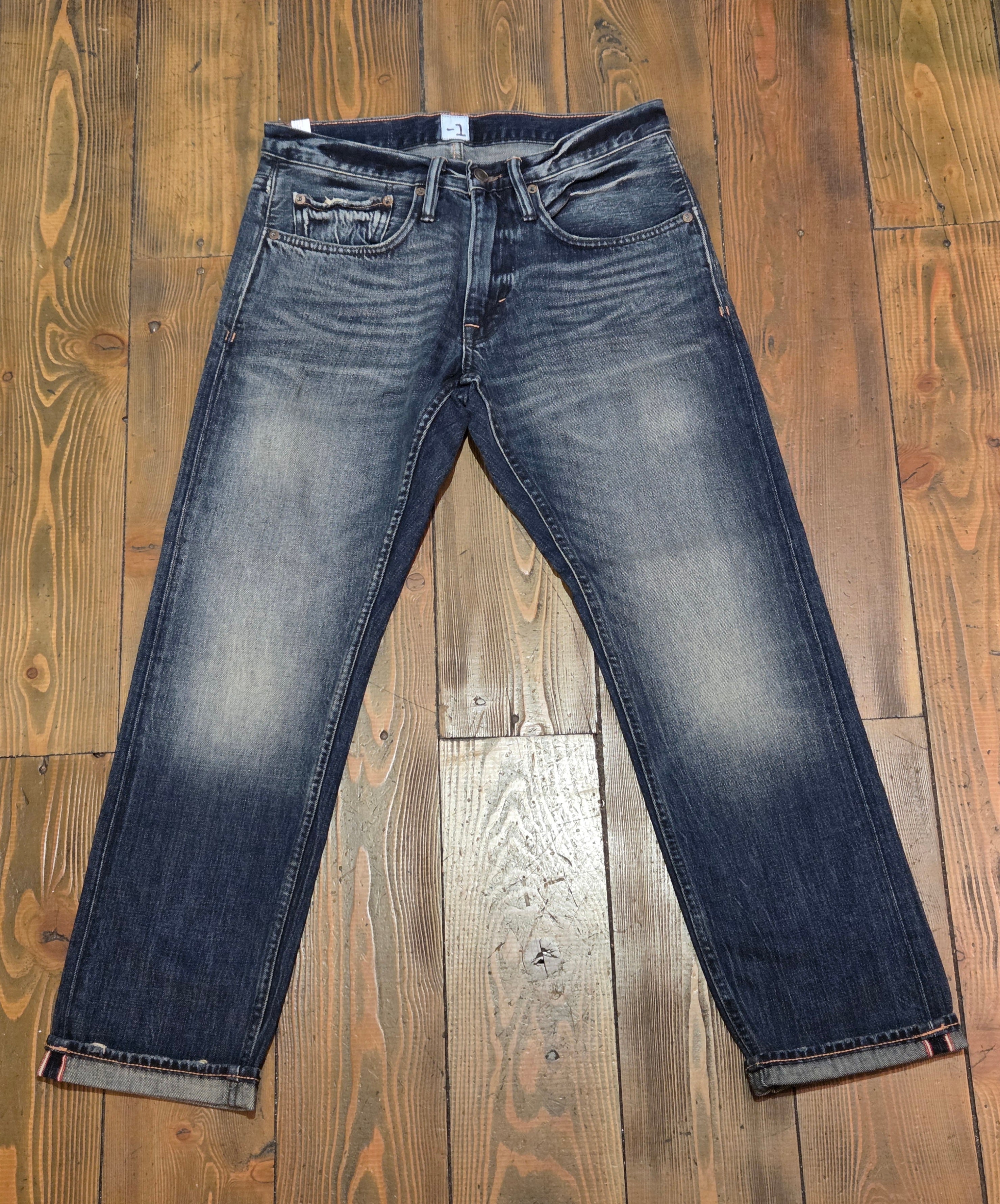 JEANS MINUS ONE THE ONE JEAN SELVEDGE CRASH BLUE