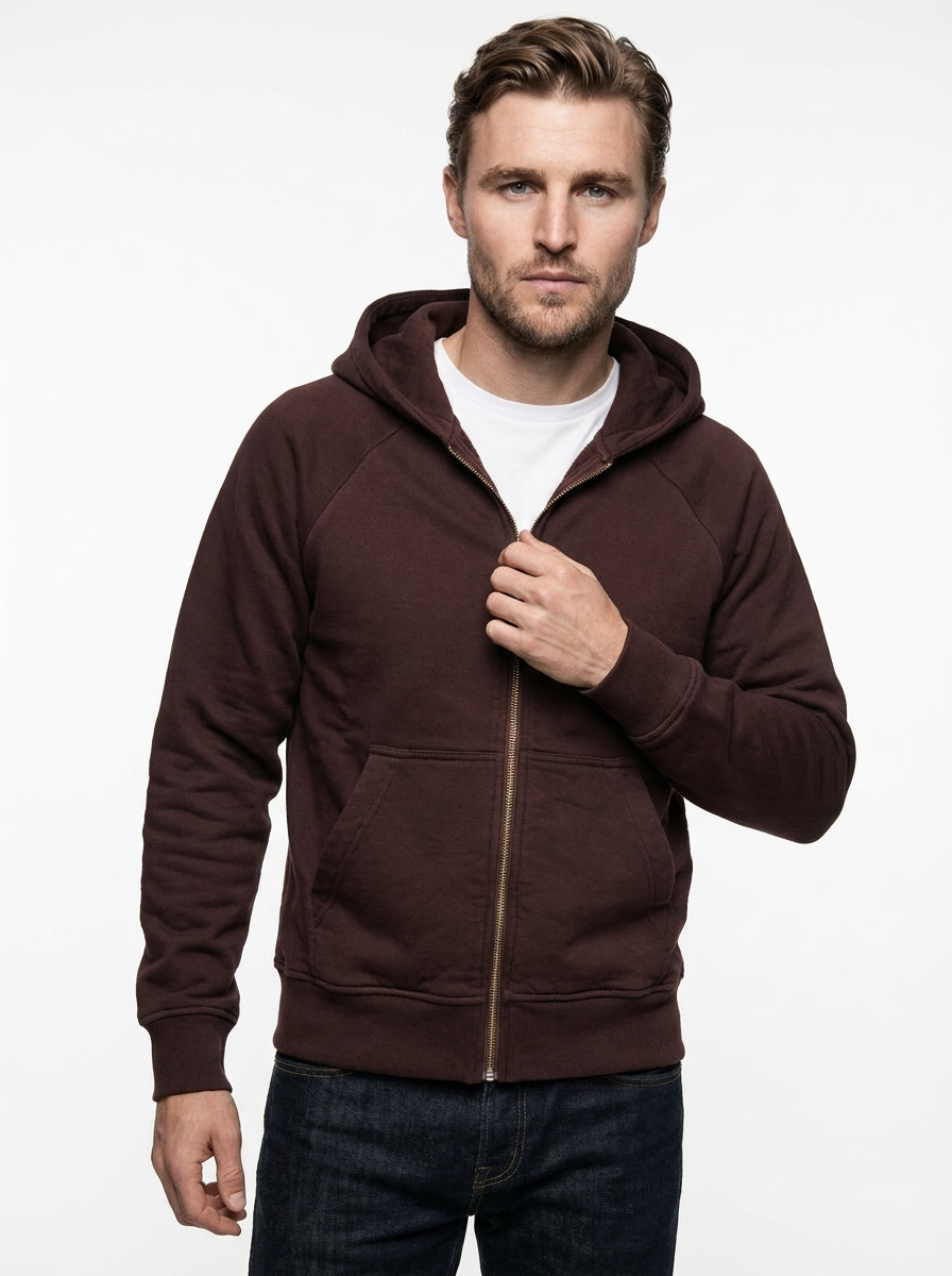 SEADOG FELPA SNAP CON ZIP E CAPPUCCIO COLOR BORDEAUX