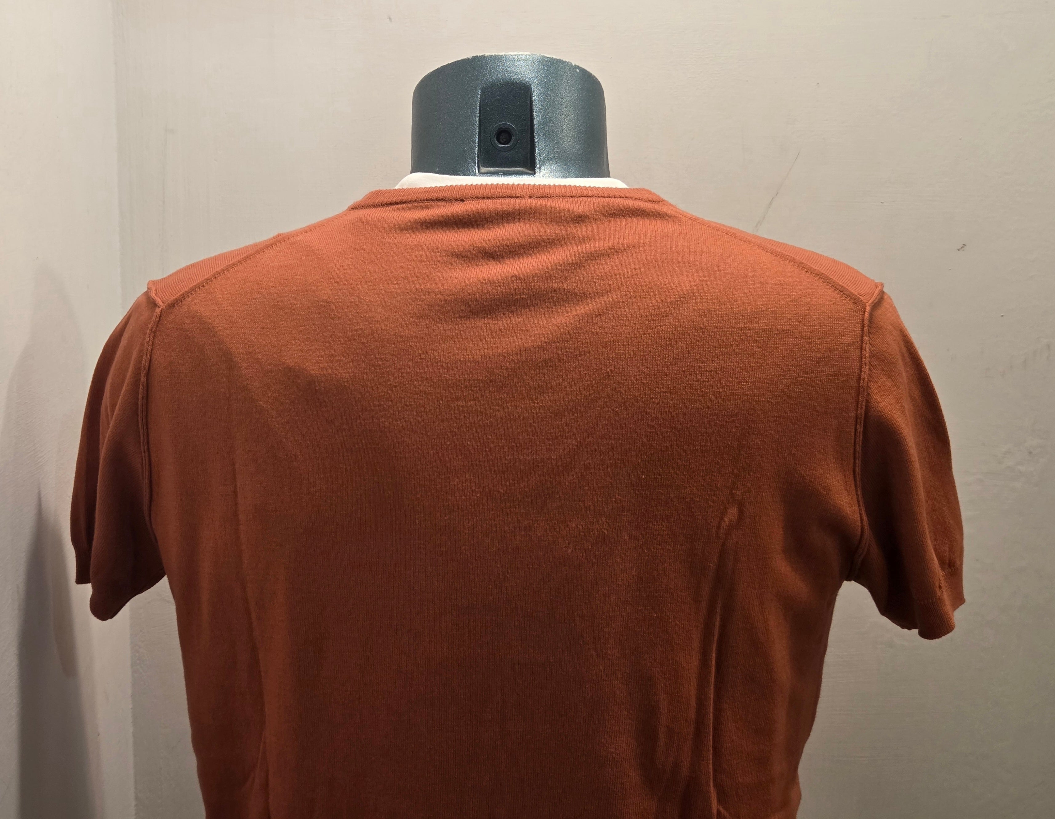 IN THE BOX MAGLIA FILO COTONE EMBROIDERY GARMENT DYED COLOR MATTONE
