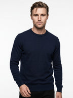 BRAMANTE MAGLIA GIROCOLLO REGULAR FIT COLOR BLU NAVY
