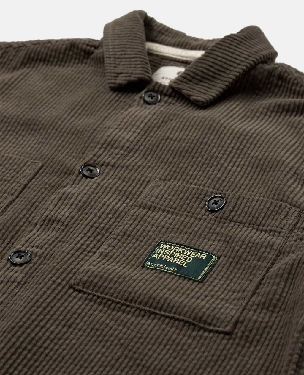 OVERSHIRT IN VELLUTO ANERKJENDT COLOR LICHEN GREEN