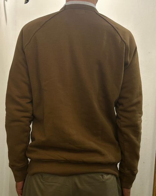 SEADOG FELPA KENDRICK GIROCOLLO MODELLO RAGLAN COLOR FANGO COTONE PESANTE