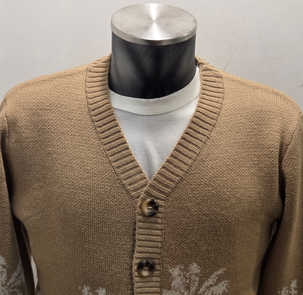 CARDIGAN VERSITY WOOL MALIBU SAND CREAM