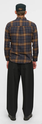 AKLEIF FLANNEL CHECK5 LS SHIRT ANERKJENDT COLOR ESTATE BLUE