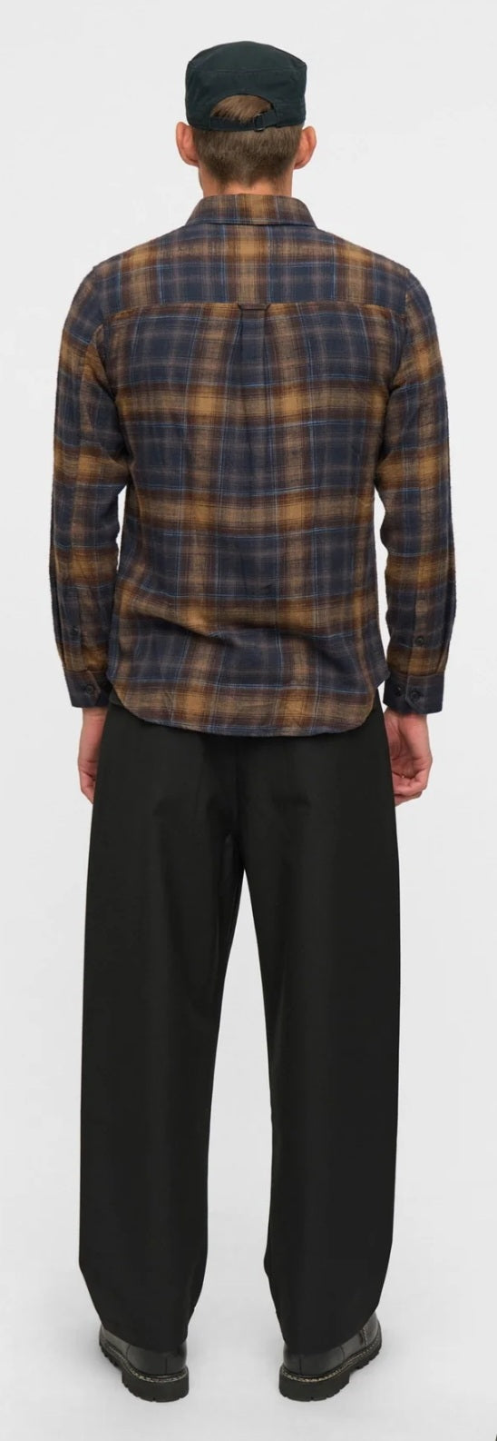 AKLEIF FLANNEL CHECK5 LS SHIRT ANERKJENDT COLOR ESTATE BLUE