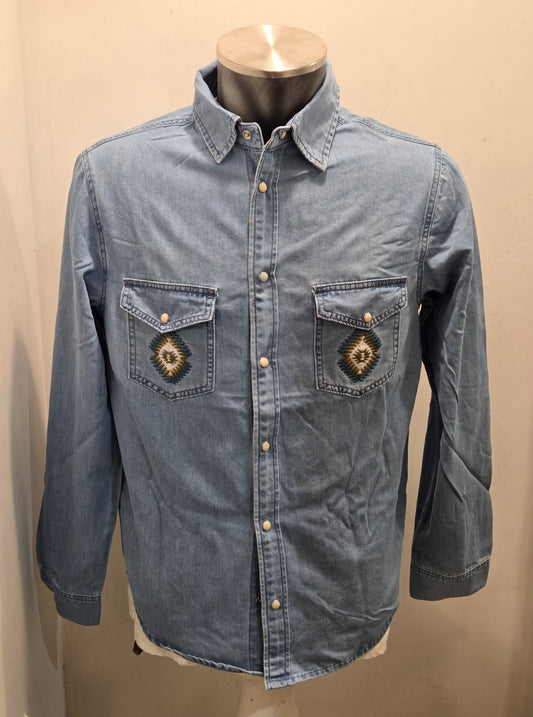 TOOCO SHIRT CHAMBRAY DENIM TEXANA