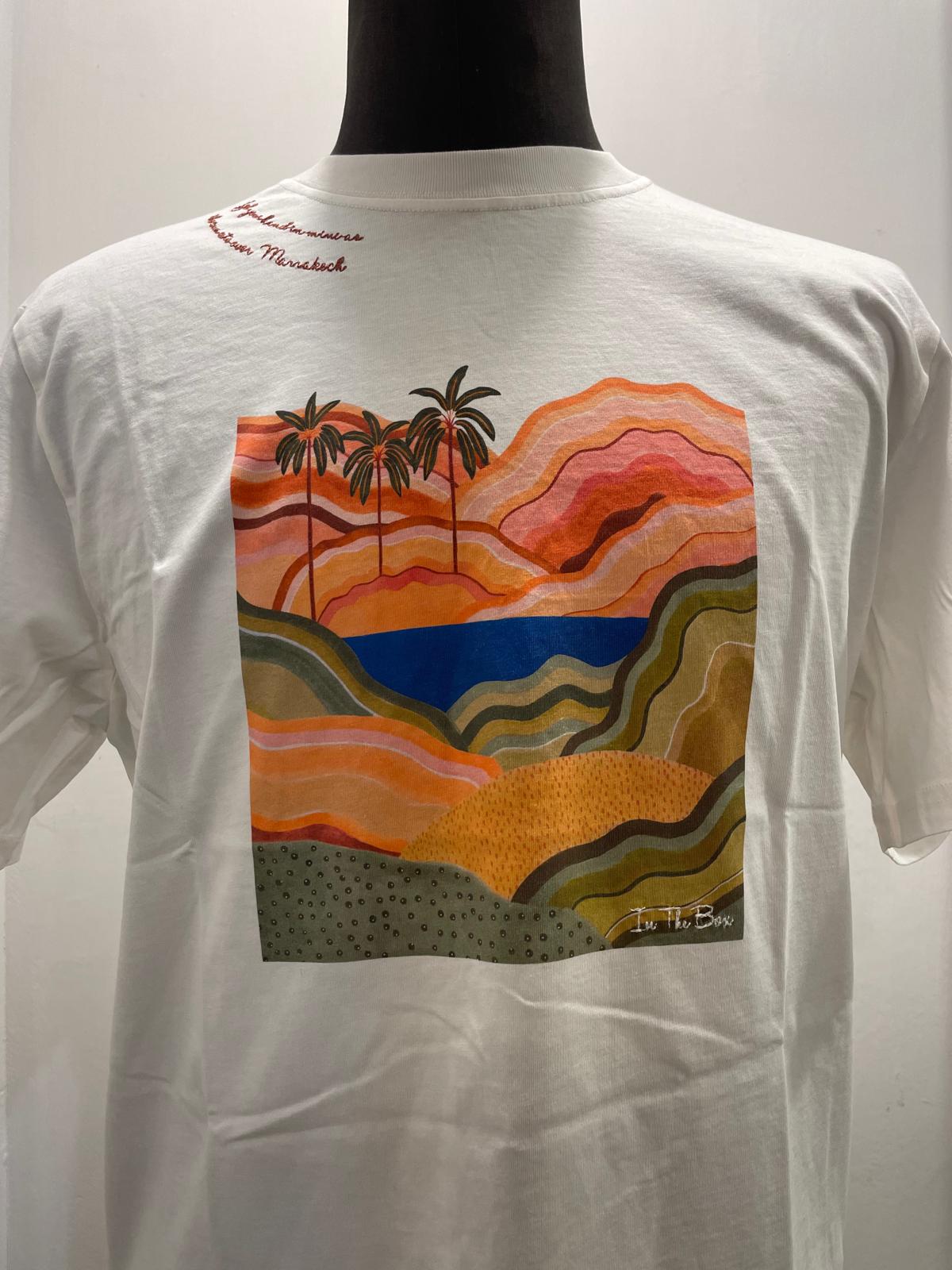 T SHIRT IN THE BOX MR. BOX MOROCCO PALMS BIANCA SS250006