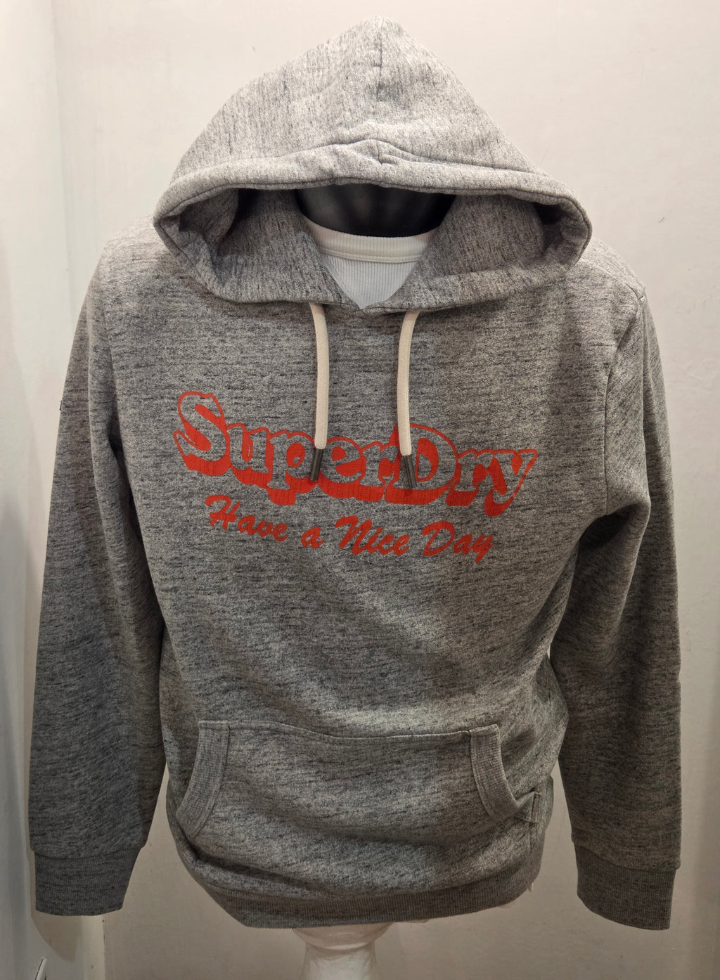 FELPA SUPERDRY VINTAGE TRAVEL HOOD GREY MELANGE