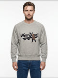 FELPA GIROCOLLO MR. BOX NEW YORK UNIVERSITY COLOR GRIGIO MELANGE