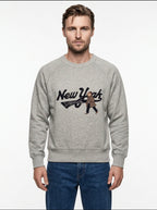 FELPA GIROCOLLO MR. BOX NEW YORK UNIVERSITY COLOR GRIGIO MELANGE
