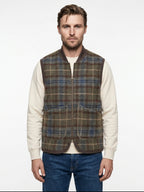 GILET FULL ZIP TARTAN IN THE BOX COLOR GRIGIO SCURO/MULTICOLOR