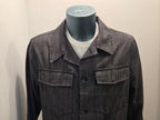 GIACCA CAMICIA WHITE SAND CHAMBRAY COLOR WASHED BLACK