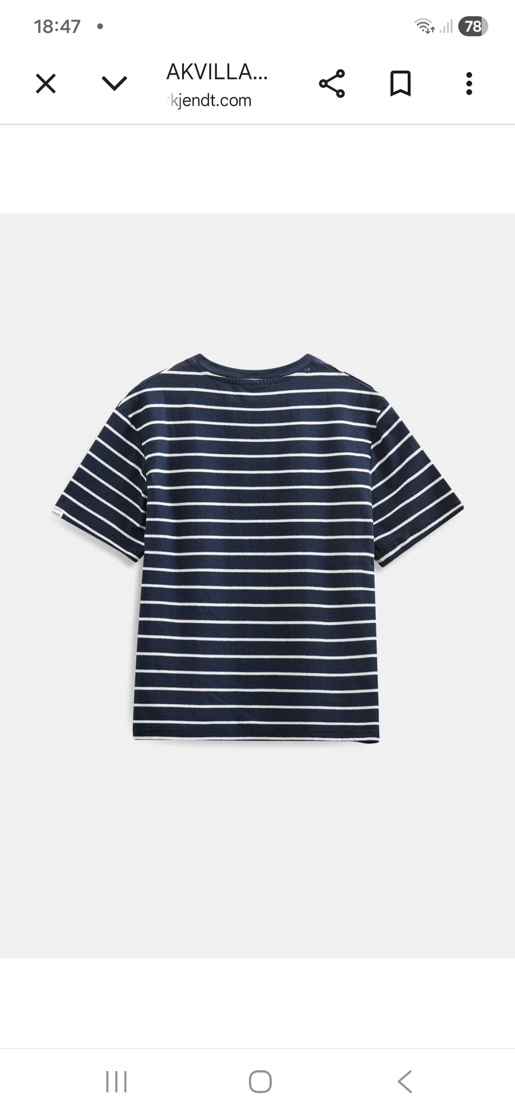 T SHIRT ANERKJENDT MODELLO AKVILLADS STRIPE SS TEE