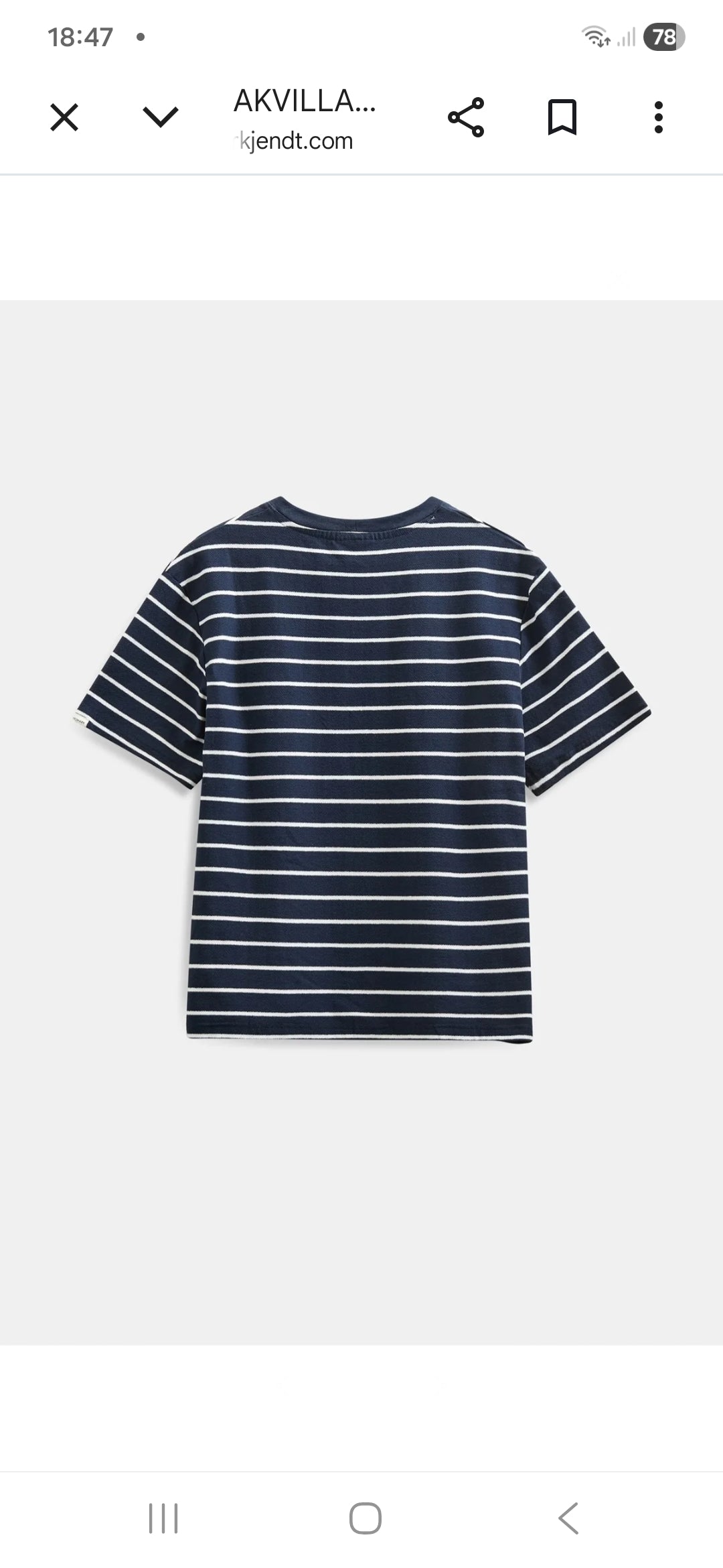 T SHIRT ANERKJENDT MODELLO AKVILLADS STRIPE SS TEE
