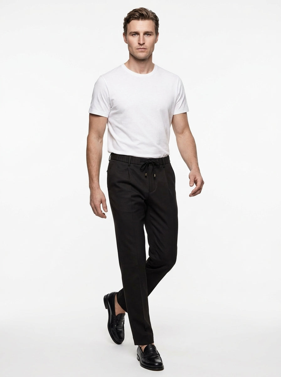 YAN SIMMON PANTALONE MODELLO LIFE COLOR VERDE BOSCO IN PUNTO MILANO MADE IN ITALY