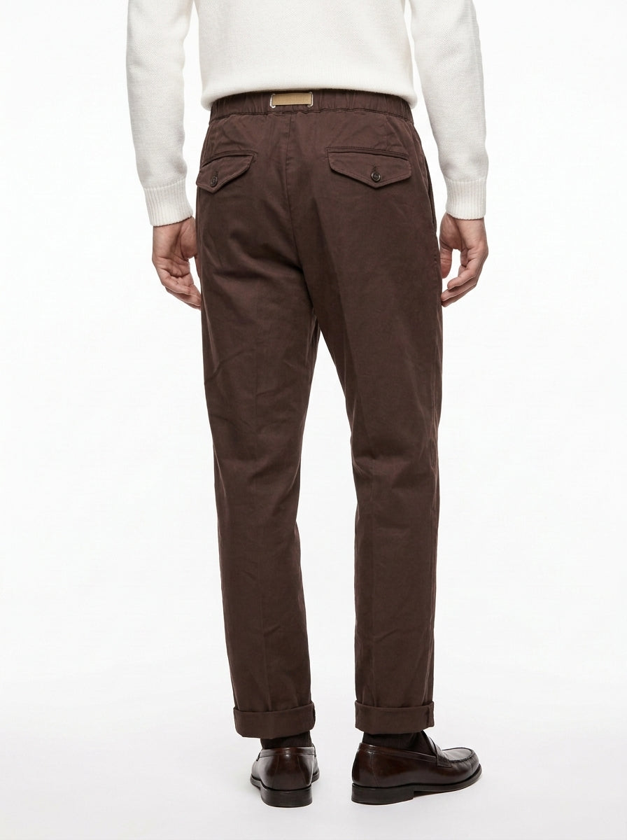 PANTALONI WHITE SAND SU67 VESTIBILITA JAPAN FONDO 21 COLOR MARRONE