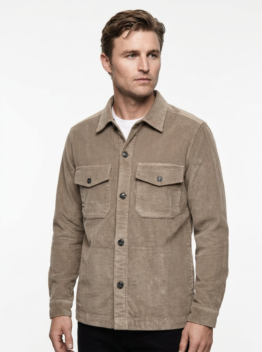 CAMICIA IN VELLUTO IN THE BOX COLOR CARAMELLO