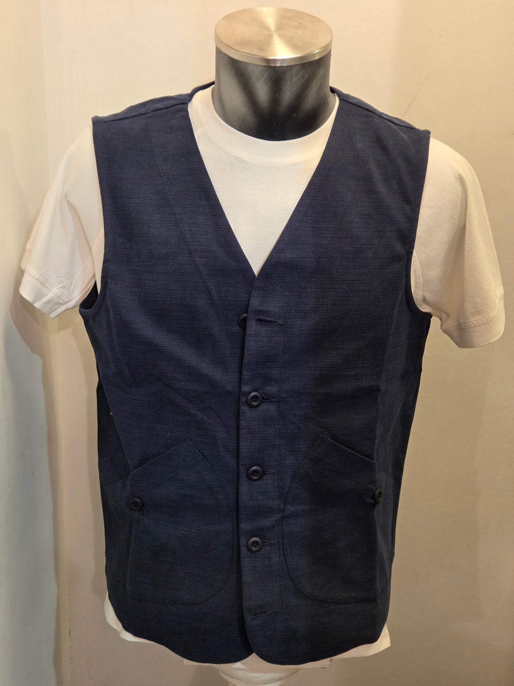 GILET SEADOG RING CON BOTTONI BLU
