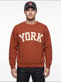 FELPA GIROCOLLO BOWERY NYC MODELLO YORK COLOR BRICK