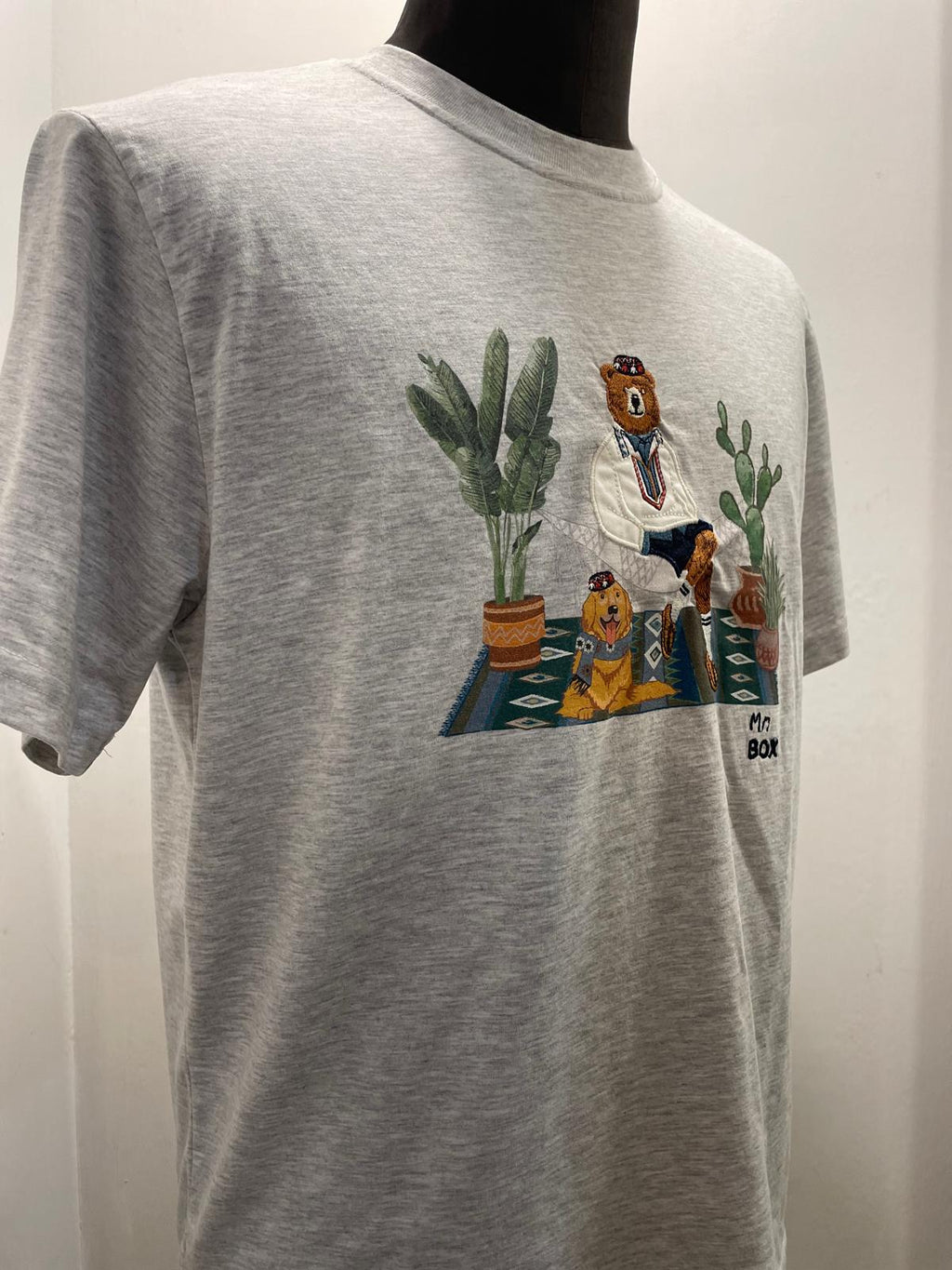 T SHIRT MR. BOX CACTUS GRIGIO MELANGE SS250002